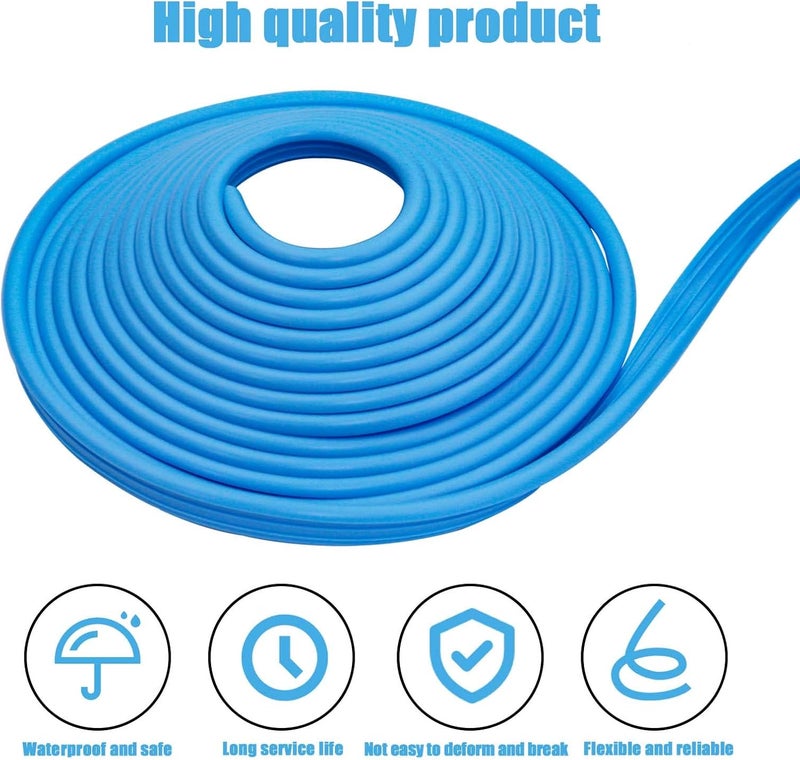 FBULWSEC Roll Pool Bead Lock,Pool Liner Lock for Above-Ground & In-Ground Swimming Pool Beaded Liners Lock 120'ft,Blue - Image 2